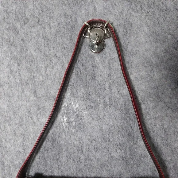 VTG Y2K Kenneth Cole Leather Shoulder Bag Red Purse Demi Zipper New York Stamped - Picture 2 of 15